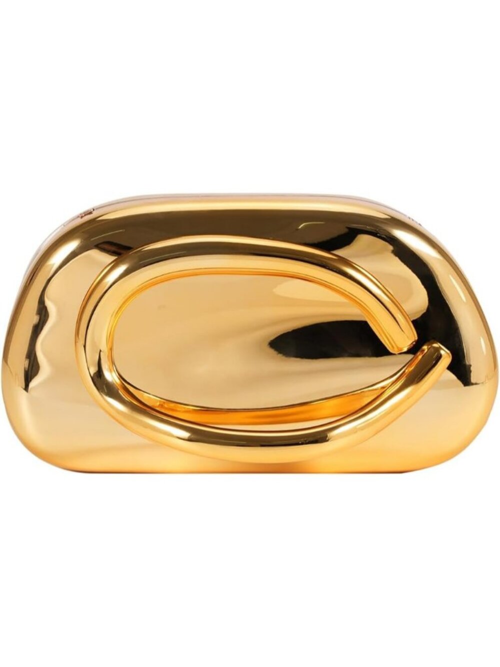 Women's Gold Acrylic Elegant Hard Shell Party Purse Evening Clutch Bag